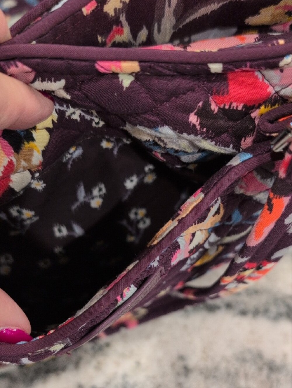 Vera Bradley Indiana Rose Quilted Floral Tote Bag - Picture 6 of 11